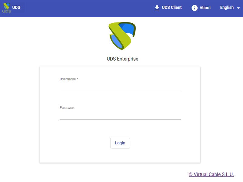 UDS Enterprise 3.0 login